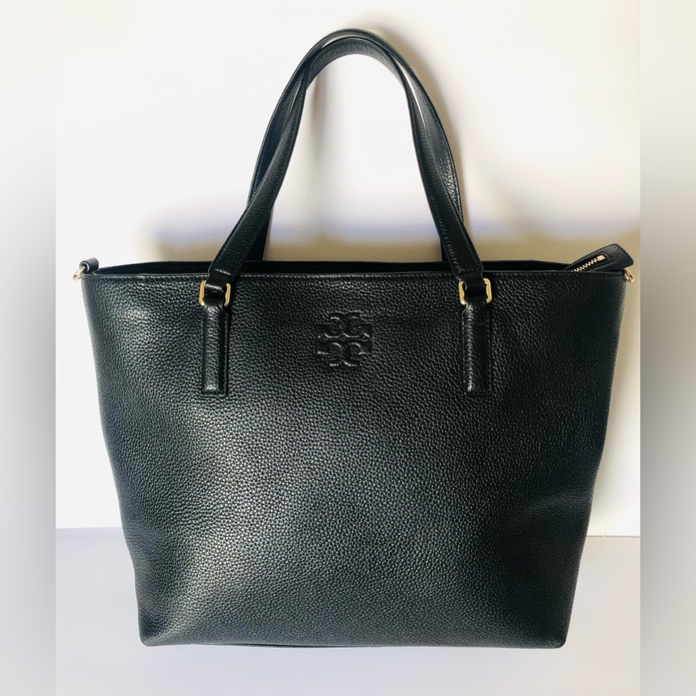 Tory Burch Black Leather Tote - Picture 2 of 11